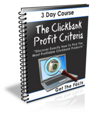 Product picture PLR The Clickbank Profit Criteria
